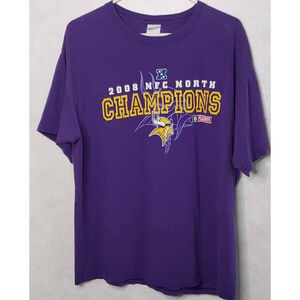 Minnesota Vikings 2008 NFC North Champions NFL XL Anvil T-Shirt